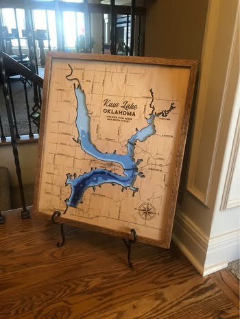 Kaw Lake - 3D Map