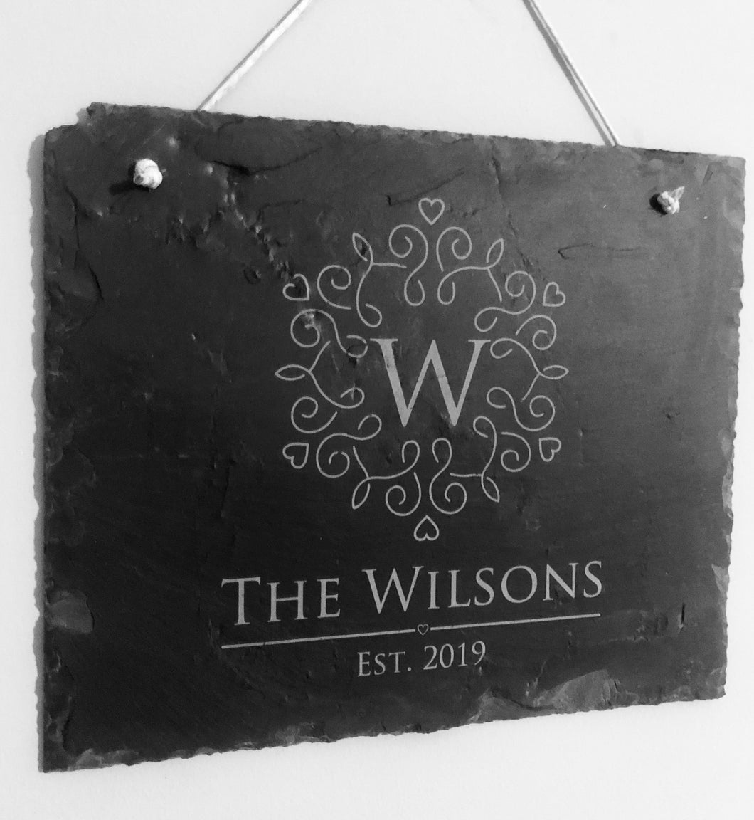 Slate Plaque - Established Date