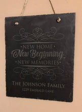 Slate Plaque - New Home New Beginning