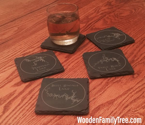 Bull Shoals Lake Map Coasters