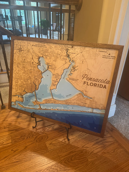 Pensacola Bay - 3D Map
