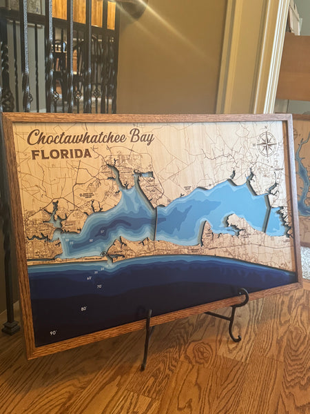 Choctawhatchee Bay - 3D Map