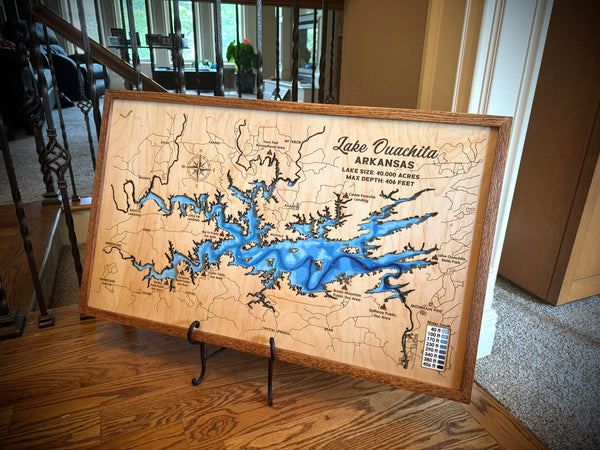 Lake Ouachita - 3D Map