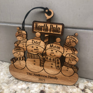 Snowman Family Ornament