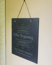 Slate Plaque - New Home New Beginning