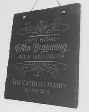 Slate Plaque - New Home New Beginning