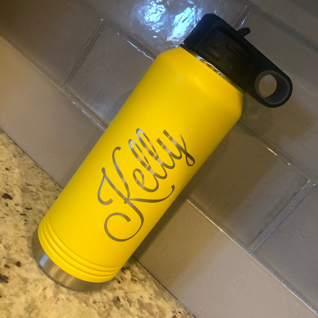 Water Bottle with Name Script